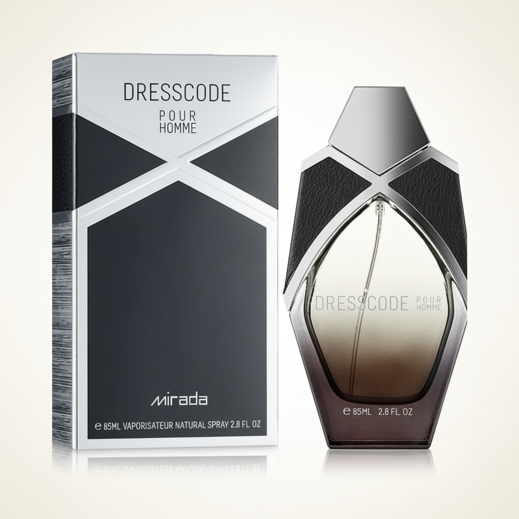 Mirada Dresscode Man 85 ml, foto profesional con fondo marfil y luz suave