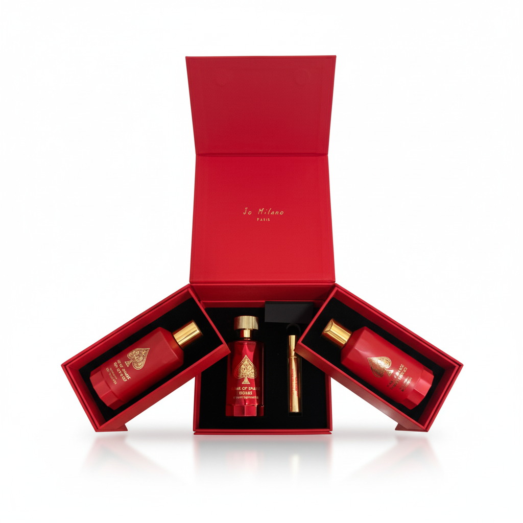 Jo Milano Game of Spade Rouge sobre fondo blanco profesional